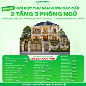 Trọn gói Biệt thự sân vườn cao cấp 2 tầng, 3 phòng ngủ